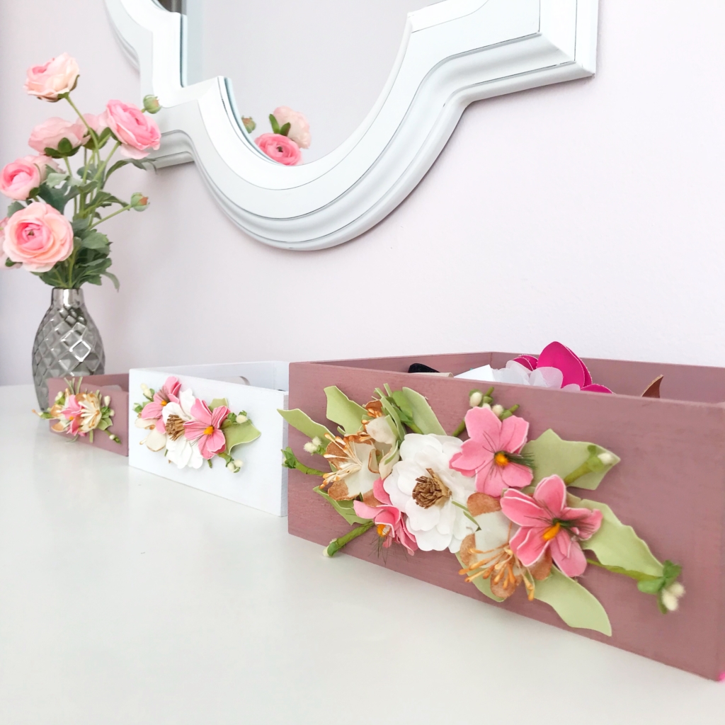 DIY Wood Floral Box | DIY Wood | Girls Room | Nursery | Bedroom Makeover | Baby Room | Nursery | Little Girls Room | Cheap DIY Wood Project | DIY Tutorial | Hobby Lobby | Floral Project | Bedroom | Bathroom | Farmhouse | Princess | Toddler Girl | Six Clever Sisters