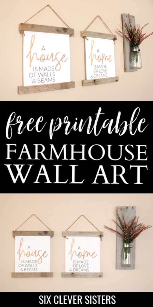 Free Printables for Home | Free Printable Wall Art | Free Printables Farmhouse | Farmhouse Decor | Farmhouse Bedroom | Free Printables | Six Clever Sisters