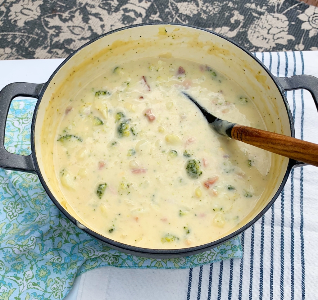 Ham and Broccoli Soup | Potato Soup | Comfort Food | Easy Soup Recipe | Hearty Soup | Winter Dinner | Family Dinner | Easy Meal | Dutch Oven | One Pot Meal | Ham | Potato | Stew | Chowder | Crock Pot | Instant Pot | Broccoli Soup