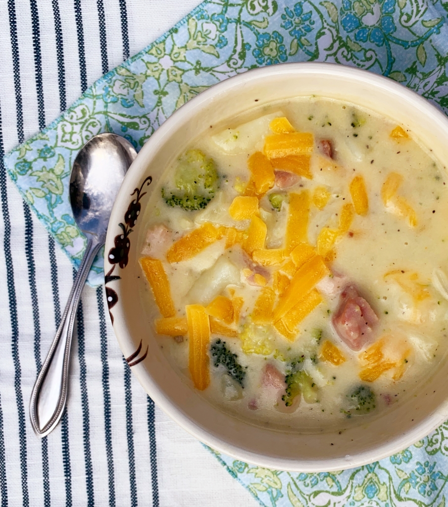 Ham and Broccoli Soup | Potato Soup | Comfort Food | Easy Soup Recipe | Hearty Soup | Winter Dinner | Family Dinner | Easy Meal | Dutch Oven | One Pot Meal | Ham | Potato | Stew | Chowder | Crock Pot | Instant Pot | Broccoli Soup