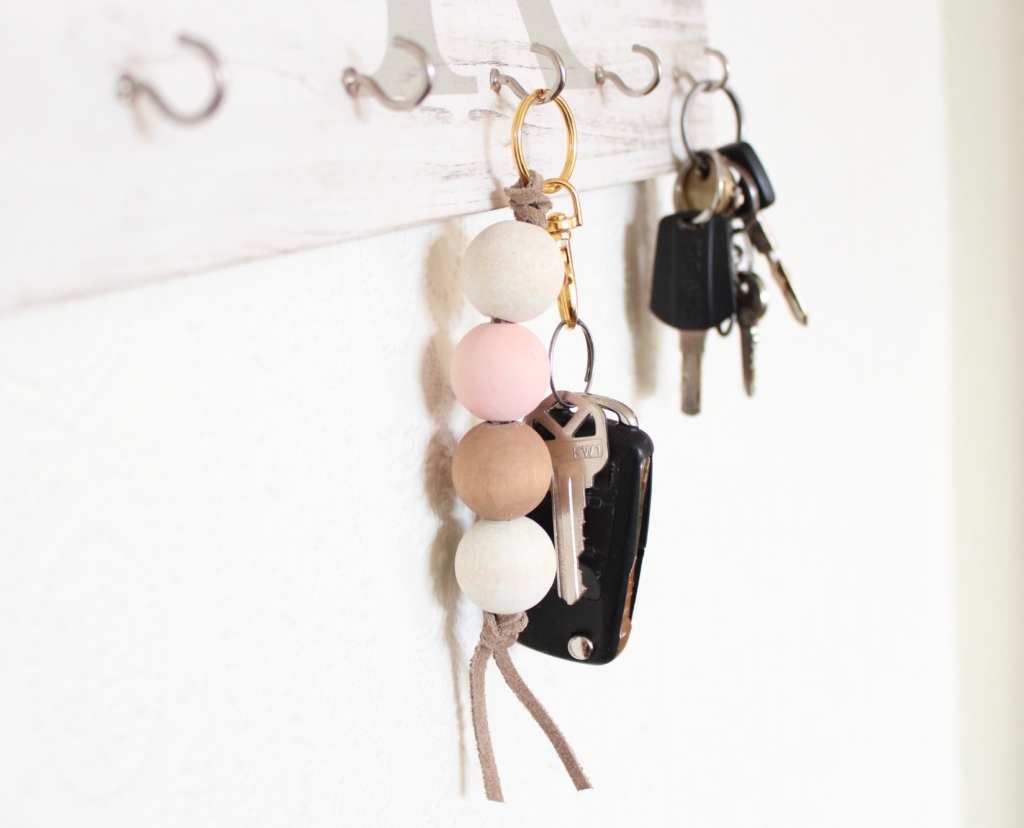 Keychain | DIY Keychain | Wood Craft | DIY Wood | Custom Keychain | DIY Gift | Budget Gift | Baby Gift | Housewarming | Wood Beads | Jewelry Making | DIY Wood | Six Clever Sisters