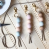 Keychain | DIY Keychain | Wood Craft | DIY Wood | Custom Keychain | DIY Gift | Budget Gift | Baby Gift | Housewarming | Wood Beads | Jewelry Making | DIY Wood | Six Clever Sisters