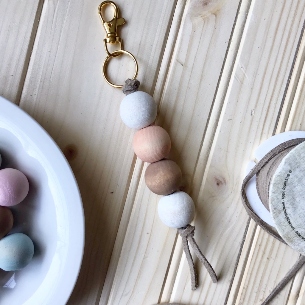 Keychain | DIY Keychain | Wood Craft | DIY Wood | Custom Keychain | DIY Gift | Budget Gift | Baby Gift | Housewarming | Wood Beads | Jewelry Making | DIY Wood | Six Clever Sisters