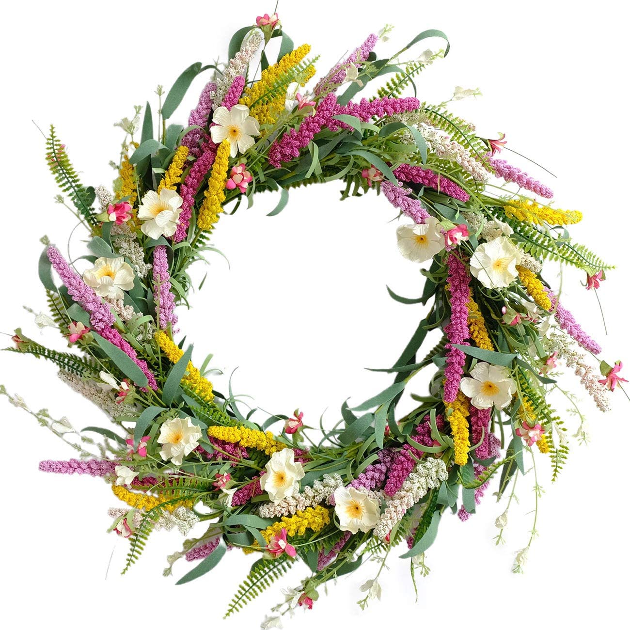 Spring Wreath | Spring Wreath Ideas | Spring Wreath for Front Door | Spring Wreath Amazon | Spring Wreath Artificial | By simply changing your wreath from time to time or with the different seasons, you can give your home a little boost and refresh with added decor. These spring wreaths all on Amazon are just gorgeous and certainly welcome spring! #wreath #amazon #spring #springdecor #decor #home #homedecor