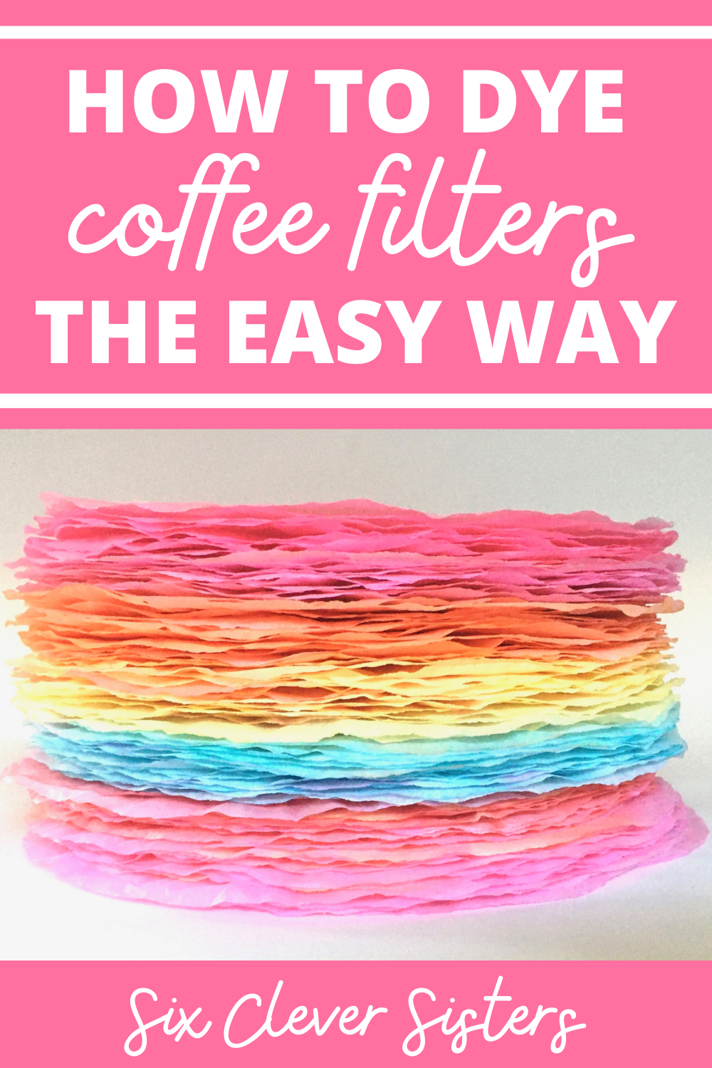 Coffee Filter Crafts | Coffee Filter Craft Ideas | How to Dye Coffee Filters | How to Dye Coffee Filters the Easy Way | How to Dye Coffee Filters With Food Coloring | Dye Coffee Filters | Want to make coffee filters into something fun for kids to use in crafts and art projects? Here is the easy way to dye coffee filters using food coloring. With just a few simple steps, these will be ready to use in crafts in no time! #crafts #kidscrafts #howto #tutorial #diy #craftsforkids