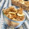 Banana Nut Granola | Granola Recipe | Easy Breakfast | Healthy Breakfast | Breakfast Ideas | Homemade granola | Pecan | Banana Recipe | Cereal Recipe | Healthy | Oats | Oatmeal Recipe | Six Clever Sisters