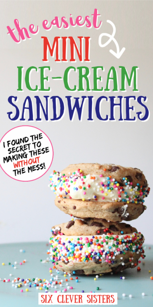 Ice Cream Sandwich Recipe | Ice Cream Bar | Ice Cream Recipe | Summer Desserts | Ice Cream Party | Summer Recipes | Pool Party Recipes | Kids Summer Recipes | Easy Summer Recipes | Easy Summer Dessert | Easy Ice Cream Sandwiches | Six Clever Sisters