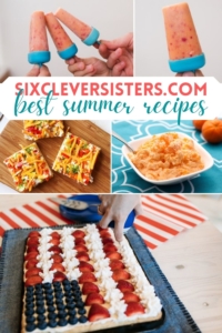 Summer Recipes | SixCleverSisters | Healthy Popsicles | Ice Cream Sandwiches | Summer Desserts | Easy Recipes | Summer Party Foods | Find all these yummy recipes and more for your summer party at SixCleverSisters.com