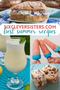 Summer Recipes | SixCleverSisters | Healthy Popsicles | Ice Cream Sandwiches | Summer Desserts | Easy Recipes | Summer Party Foods | Find all these yummy recipes and more for your summer party at SixCleverSisters.com