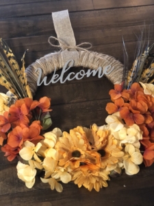 Fall Wreath | Dollar Tree | Autumn Decor | Easy Handmade Wreath | Dollar Tree Decor | Dollar Tree Hack | DIY Fall Wreath | DIY Fall Decor | Cheap Fall Wreath | Dollar Tree has all the florals and supplies you need to make yourself a beautiful fall wreath this year! Find out how I made mine at SixCleverSisters.com