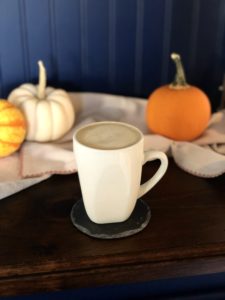 Pumpkin Steamer | Pumpkin Recipe | Fall Drink | Pumpkin Latte | DF Steamer | This creamy and pumpkin-y dairy-free steamer is such a fun alternative to your afternoon coffee. It's sweet and cozy and perfect for fall. Find the recipe at SixCleverSisters.com