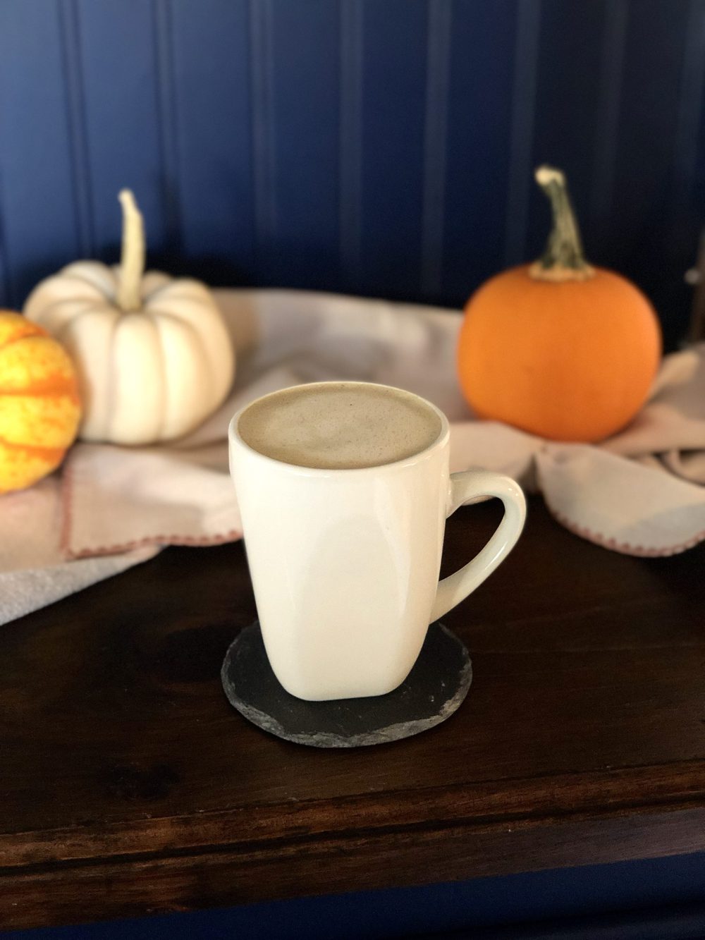 Pumpkin Steamer | Pumpkin Recipe | Fall Drink | Pumpkin Latte | DF Steamer | This creamy and pumpkin-y dairy-free steamer is such a fun alternative to your afternoon coffee. It's sweet and cozy and perfect for fall. Find the recipe at SixCleverSisters.com