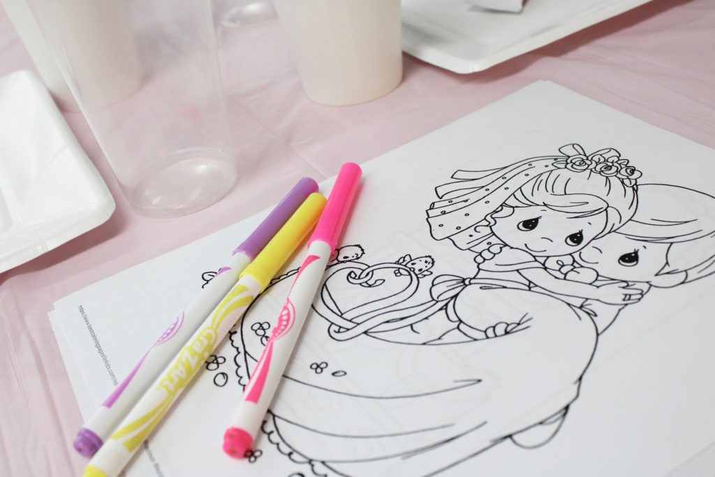 free printable wedding coloring page