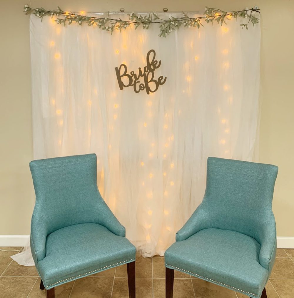 Bridal Shower | Lit Tulle Backdrop | Baby Shower | Wedding | Spring Wedding | Summer Wedding | Winter wedding | Christmas Bride | Winter Bride | Bridal Shower | Bridal Party | Lights for Wedding | Backdrop for Shower | Shower Decor | Baby Shower Decor | Tulle | Tulle and Lights | Six Clever Sisters