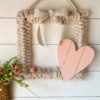 How to Make a Yarn Wreath | Square Wreath | Farmhouse | Front Door | Spring Wreath | Heart Wreath | Heart Decor | Baby Shower | Baby | Bridal | Bridal Shower | DIY Wreath | DIY Farmhouse | How to Make a Bow | Six Clever Sisters