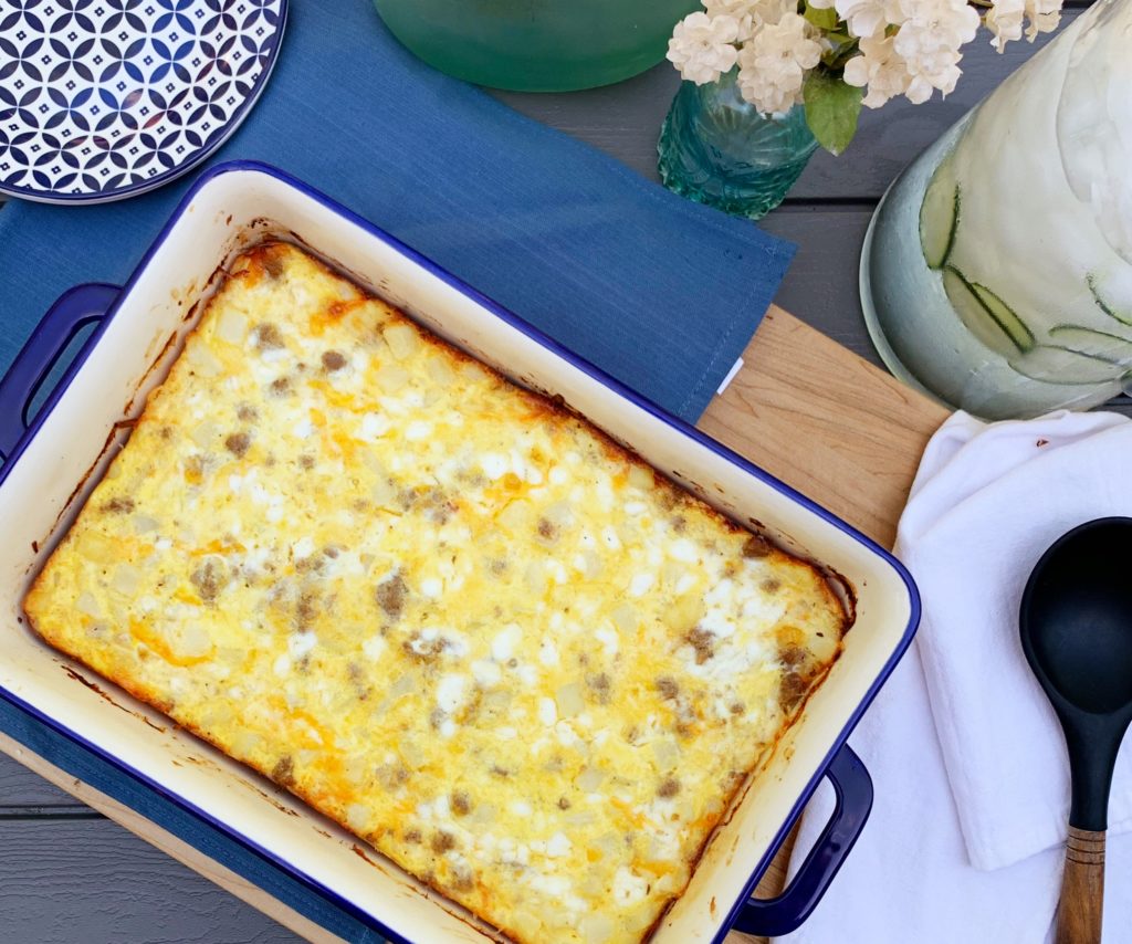 Easy Breakfast Casserole | Brunch Recipe | Breakfast | Egg Casserole | Easy Recipe | Family Breakfast | Sausage | Hashbrown Recipe | Casserole Recipe | Saturday Brunch | Hearty Breakfast | Egg Recipe | Six Clever Sisters