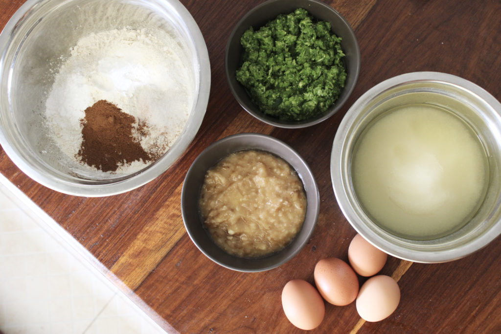 banana zucchini bread ingredients