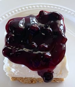 No-Bake Blueberry Cheesecake | No-Bake Blueberry Cheesecake Bars | No-Bake Cheesecake | No-Bake Desserts | Easy No-Bake Dessert Recipes With Few Ingredients | Easy No Bake Dessert | Looking for a no bake dessert recipe so you don't have to turn your oven on? These blueberry cheesecake bars are a crowd favorite! #recipe #recipeoftheday #dessertrecipe #dessertfoodideas #cheesecake #no-bake #easyrecipes