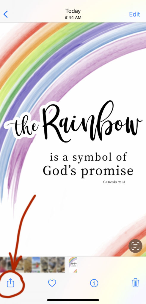 Rainbow Printable | Rainbow phone wallpaper | Rainbow is God's promise | Free download and printable on the Six Clever Sisters blog!