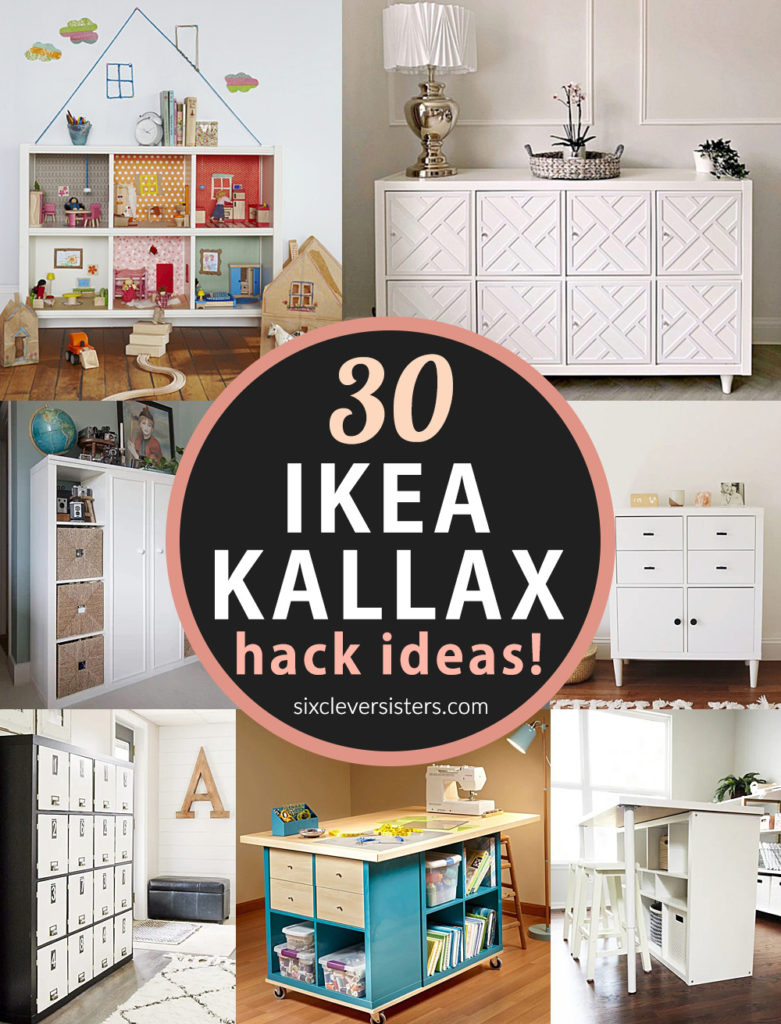 IKEA Kallax Hack | IKEA Kallax Ideas | IKEA Kallax Hack Ideas | IKEA Kallax Doors DIY | IKEA Kallax Inserts | 30 amazing IKEA Kallax Hack Ideas on the Six Clever Sisters blog!