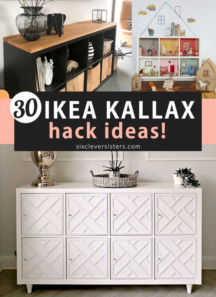 IKEA Kallax Hack | IKEA Kallax Ideas | IKEA Kallax Hack Ideas | IKEA Kallax Doors DIY | IKEA Kallax Inserts | 30 amazing IKEA Kallax Hack Ideas on the Six Clever Sisters blog!