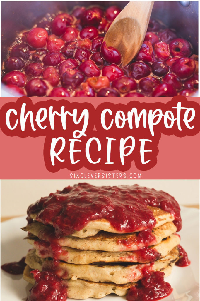 Cherry Compote Recipe | Cherry Compote Recipe for Cheesecake | Cherry Compote Recipe no sugar | This simple cherry compote recipe is on the Six Clever Sisters blog!