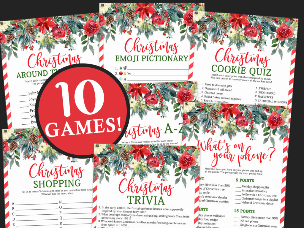 Printable Christmas Games for Parties