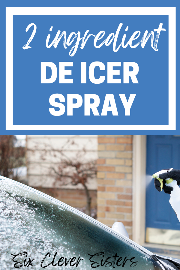 Homemade De Icer Spray | Best Homemade De Icer Spray | Homemade De Icer Spray for Car | Homemade Windshield De Icer Spray | Homemade Window De Icer Spray | De Icer Spray Homemade | De Icer Spray DIY | Looking for an easy solution to a windshield full of ice in the winter? Or have stuck car locks because of ice and snow? This homemade de icer spray uses only 2 ingredients and will easily melt off the ice on your windshield! Try it and see. #diy #ice #winter #hack #deicer #homemade #hack