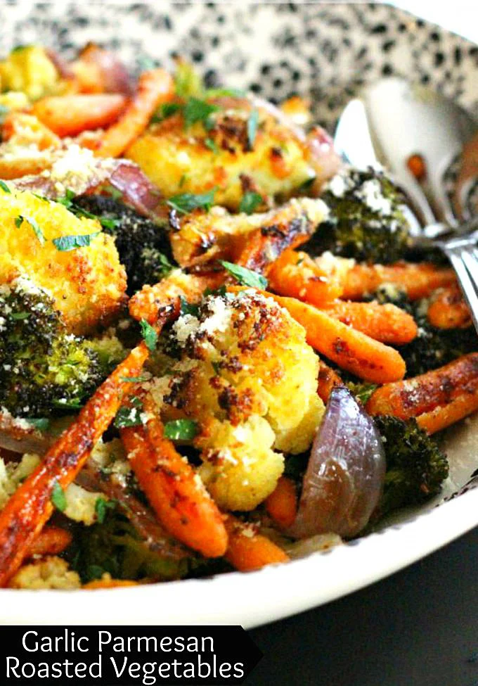 garlic parmesan roasted veggies