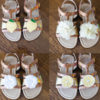 Girls shoes with DIY interchangeable embellishments