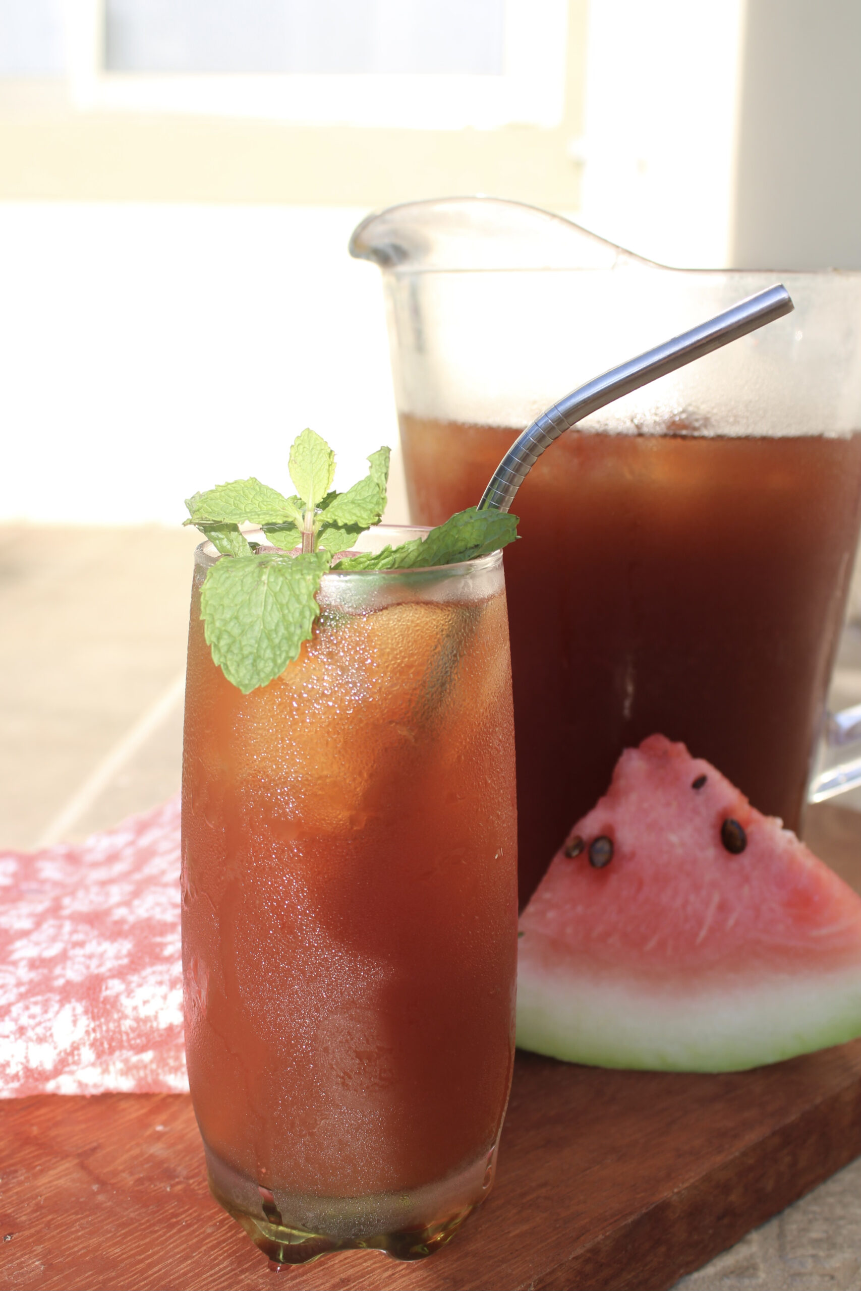 watermelon mint iced tea