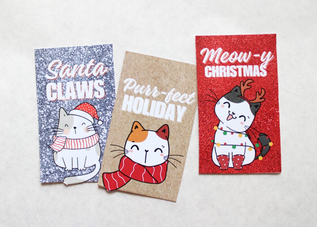 printable cat Christmas 