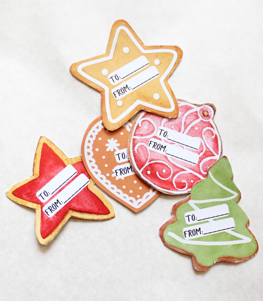 printable Christmas cookie tags