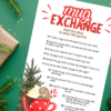 free printable Christmas exchange game | mug exchange game | roll the dice exchange game