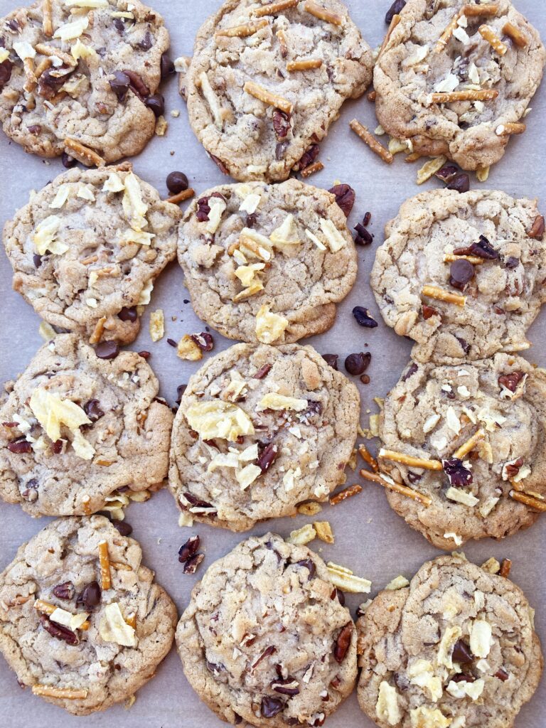 Kitchen Sink Cookies | Everything But the Kitchen Sink Cookies | Kitchen Sink Cookies Recipe | Best Kitchen Sink Cookies Recipe | Cookie Recipes | Best Cookie Recipes | Unique Cookie Recipes | Kitchen sink cookies are a delightful treat that include a mix of various ingredients, often whatever you have on hand in your pantry. They're called "kitchen sink" because you can throw in just about anything but the kitchen sink! #cookies #recipes #recipeoftheday #cookierecipe #dessert #treat