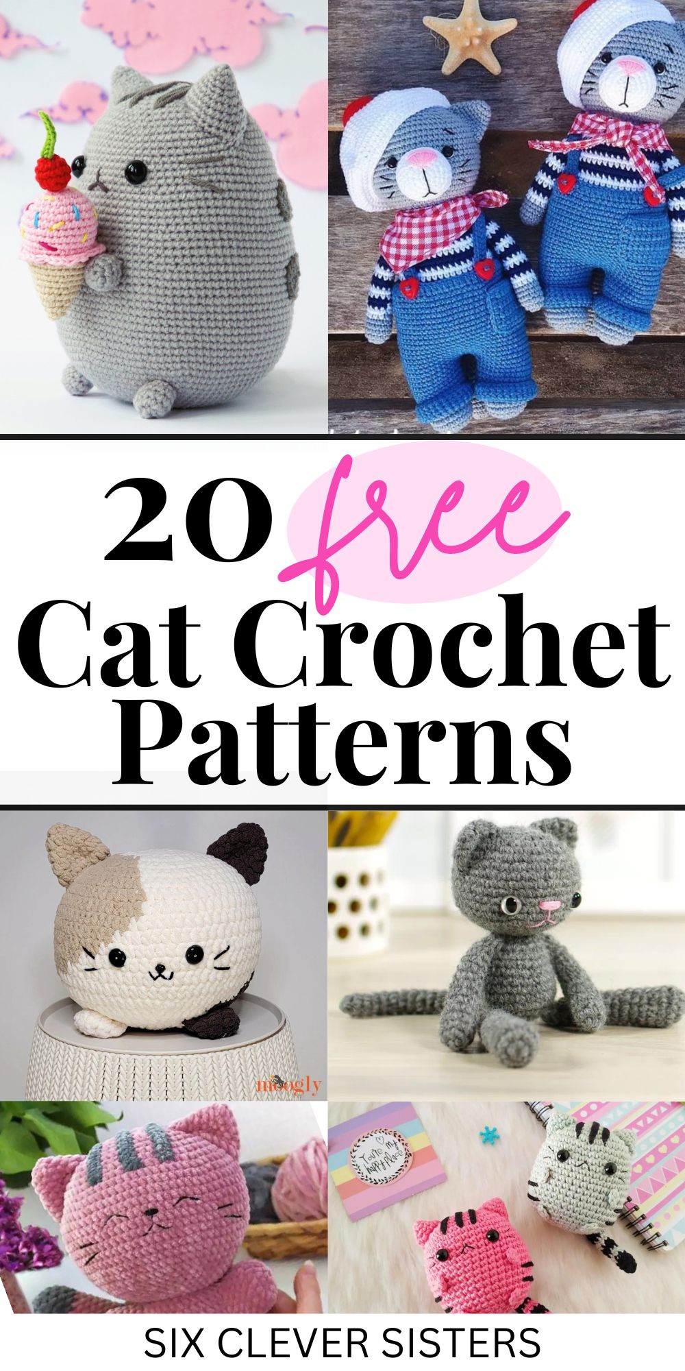 Cat Crochet Pattern Free | Free Crochet Patterns | Cat Crochet Pattern | Six Clever Sisters