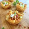 Loaded Tater Tot Cups | Easy appetizer | Tater Tots | Loaded Potato | Party Food | Finger Food | Savory Finger Food | Six Clever Sisters