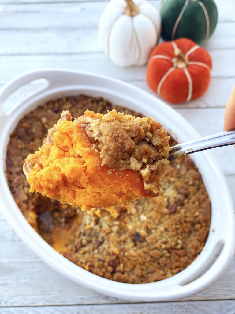 Sweet Potato Casserole | Easy Sweet Potato Casserole Recipe | Best Sweet Potato Casserole Recipe | How to Make Sweet Potato Casserole | Old Fashioned Sweet Potato Casserole | Sweet Potato Casserole Ahead of Time | This delicious sweet potato casserole is a family favorite recipe we all enjoy. It's the ultimate comfort food! Try this recipe for a delicious side! #recipe #recipeoftheday #potato #thanksgiving #comfortfood #easyrecipe