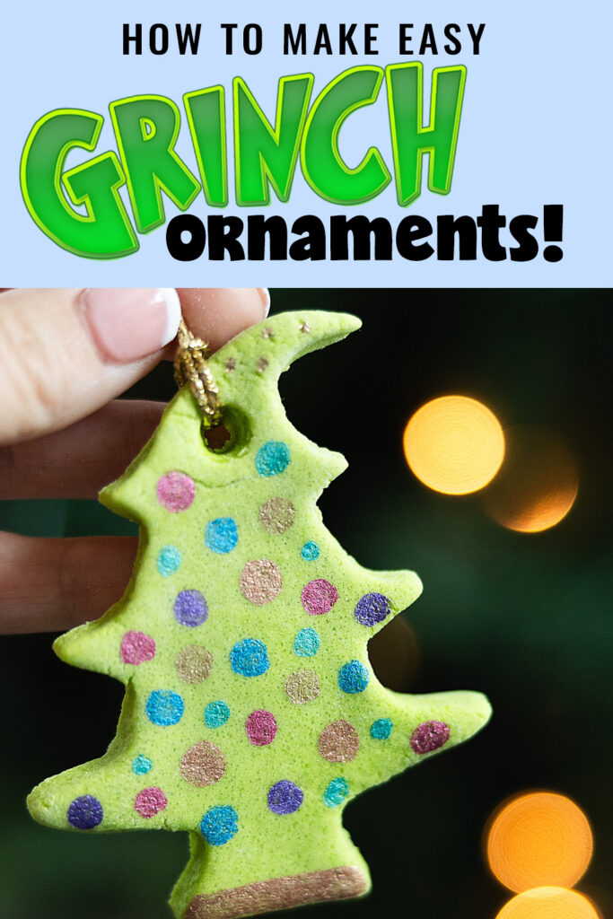 How to make Easy Grinch Ornaments | How to Make a Grinch Christmas Tree Ornament | How to Make a Grinch Christmas Ornament | Grinch Christmas Tree Decorations at Six Clever Sisters!