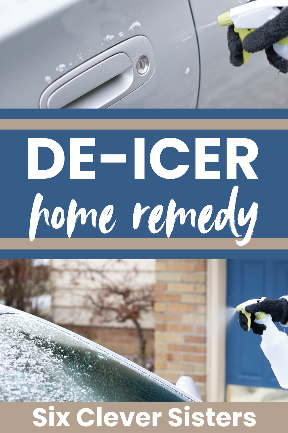 Homemade De Icer Spray | Best Homemade De Icer Spray | Homemade De Icer Spray for Car | Homemade Windshield De Icer Spray | Homemade Window De Icer Spray | De Icer Spray Homemade | De Icer Spray DIY | Looking for an easy solution to a windshield full of ice in the winter? Or have stuck car locks because of ice and snow? This homemade de icer spray uses only 2 ingredients and will easily melt off the ice on your windshield! Try it and see. #diy #ice #winter #hack #deicer #homemade #hack